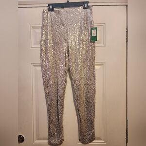 Tipsy Elves Silver Sequin Pants